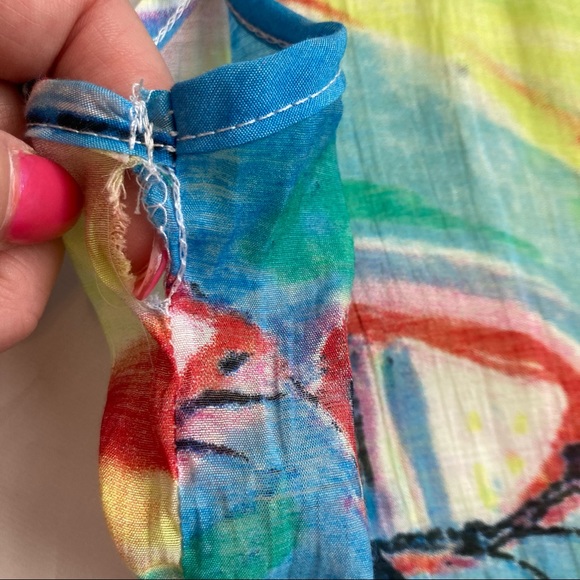 Mirror Image Women’s Top Style 93771 Sleeveless multi-colored Tunic - Sz L - Picture 4 of 7